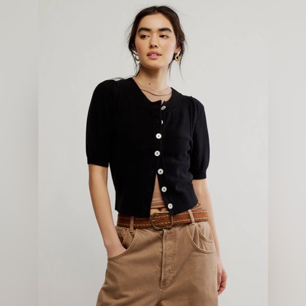 free people isla solid cardigan .. NWT